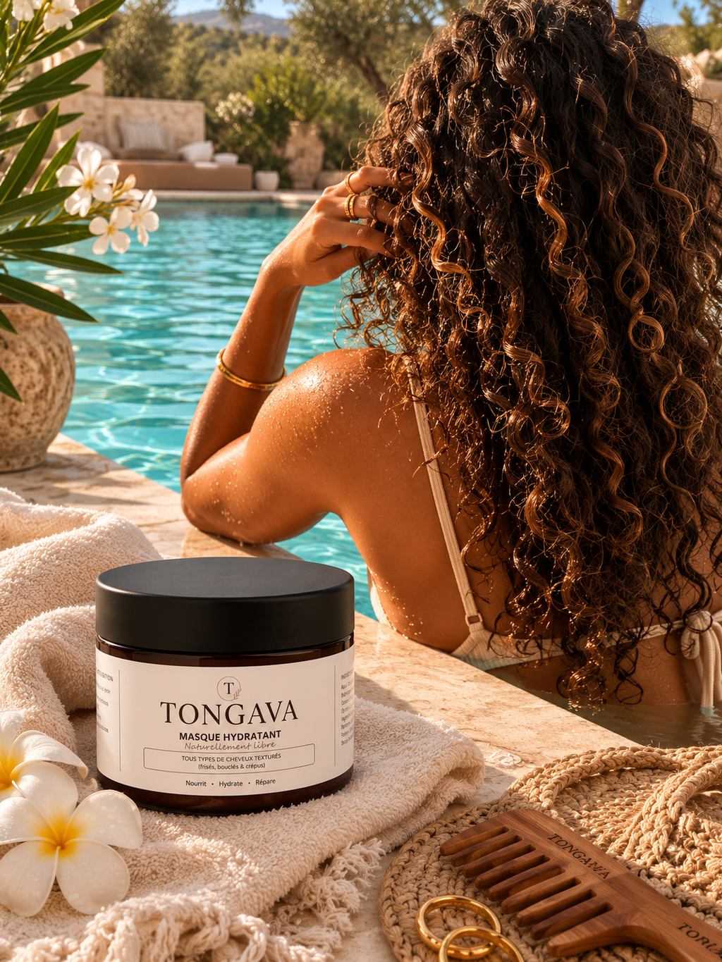Masque hydratant pour cheveux texturés